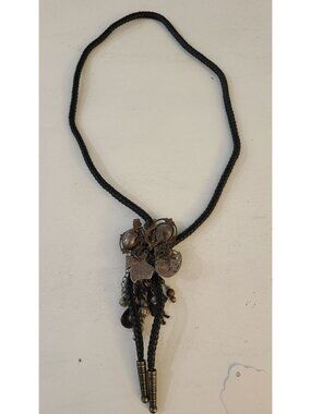 Lisa Carlson "All Things Texas" Steampunk Bolo Tie/Brooch w Watch Parts & Charms